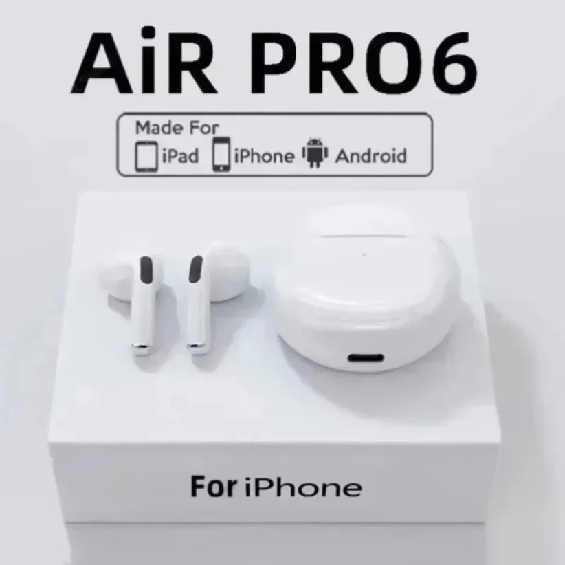 Original Air Pro 6 TWS auriculares inalámbricos Bluetooth 5,3 auriculares Mini auriculares con micrófono caja de carga para auriculares Xiaomi iPhone