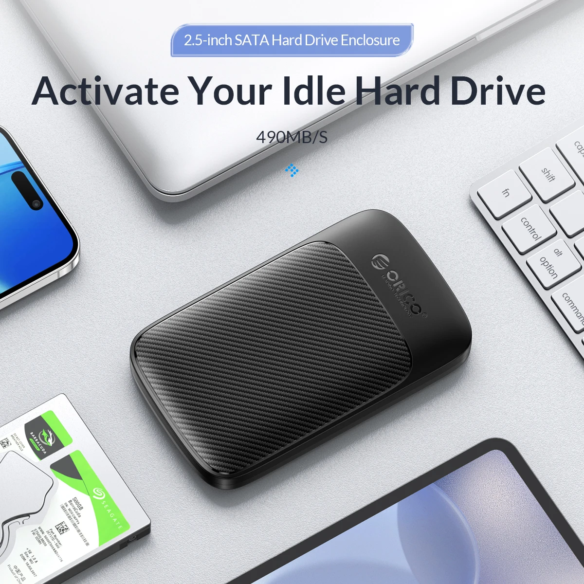 ORICO USB3.1 Корпус для жесткого диска 6 Гбит/с SATA- Type-C HDD SSD Корпус для жесткого диска Поддержка UASP для 7 ~ 9,5 мм 2,5-дюймового SSD/HDD