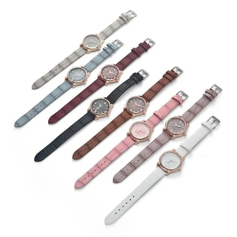 Reloj de cuarzo con correa de cuero para mujer, cronógrafo de lujo con esfera de cristal poligonal, creativo, a la moda