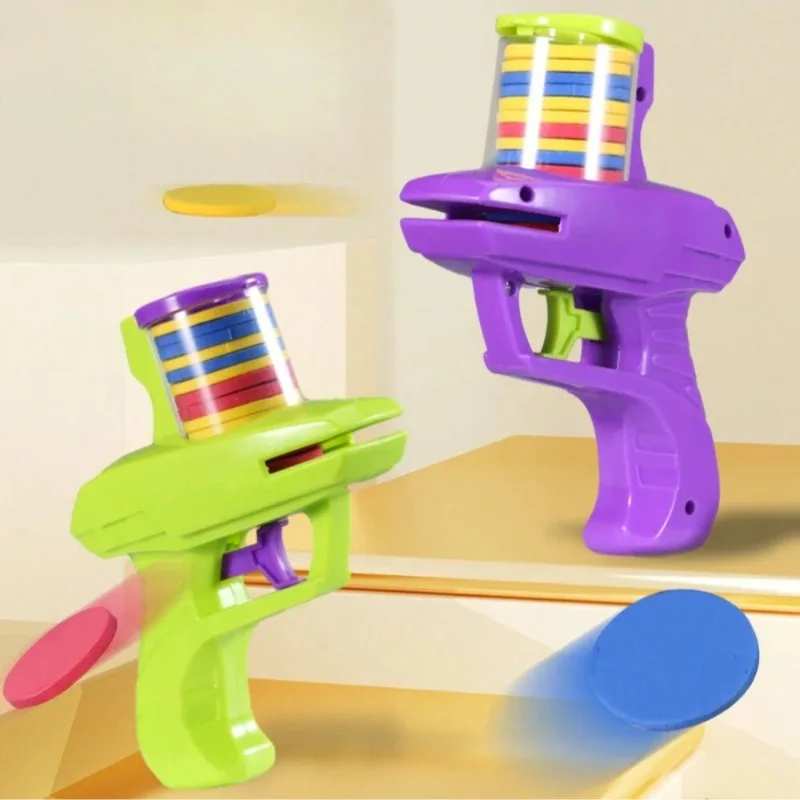 1 PC Foam Disc Launcher Flying Disc มือถือนักกีฬาเกมยิงในร่มกลางแจ้ง Backyard ของเล่นสําหรับชายและหญิงของขวัญวันเกิด