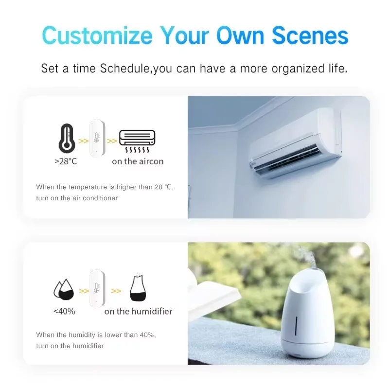 Ewelink Zigbee Slimme Temperatuur-En Vochtigheidssensor Binnenthermometer Hygromet Werkt Met Alexa Google Home Voice Control