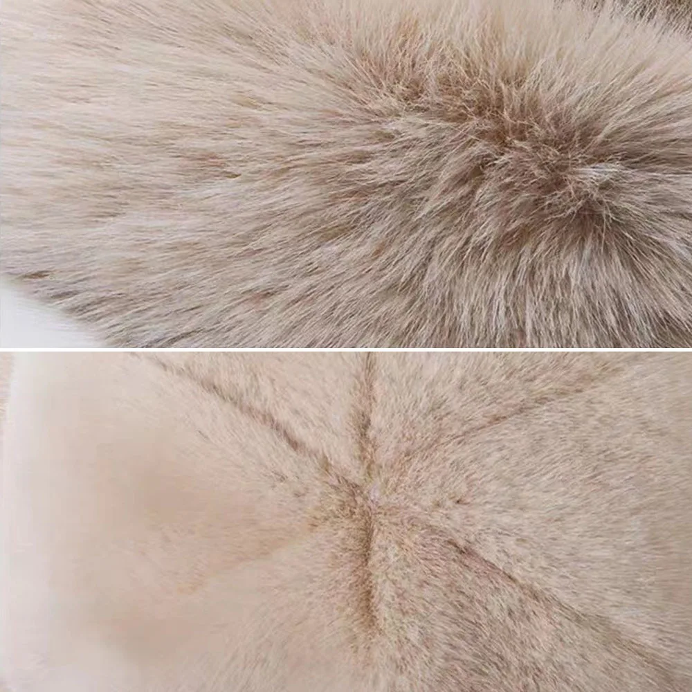 Gorro de felpa de invierno para mujer, gorros de cubo cálidos y gruesos para mujer y hombre, gorro con protección para los oídos de piel de imitación Simple, gorra de pescador a prueba de viento