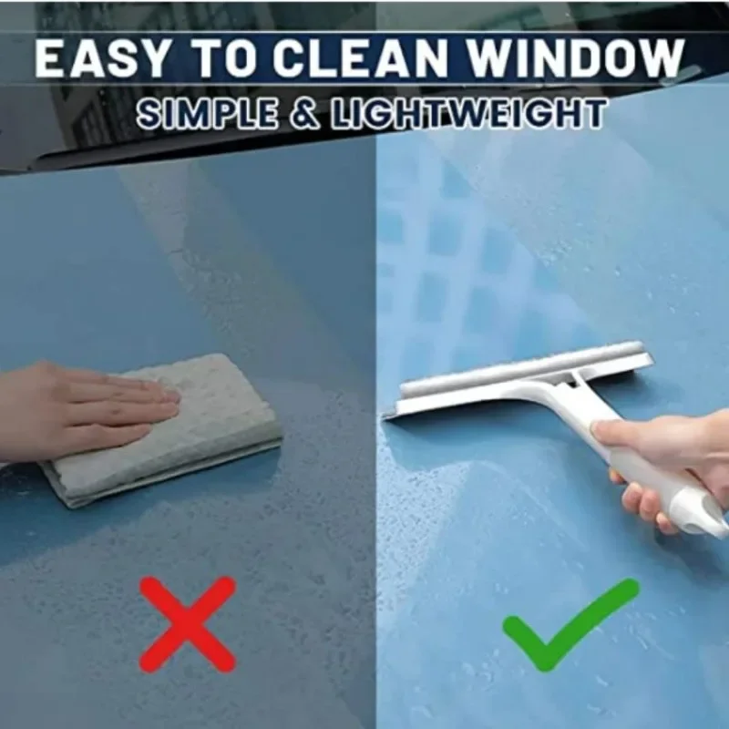 Raspador de coche 3 en 1, limpiaparabrisas de limpieza de ventanas, cepillo de vidrio multifuncional, escobilla de goma de silicona para herramientas de limpieza del hogar y el coche