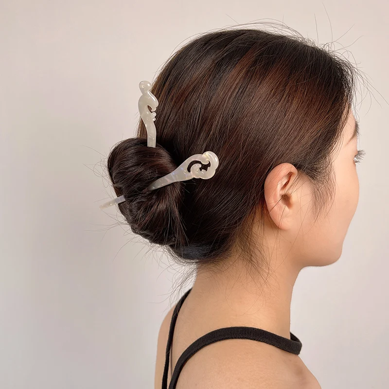 Baguettes en acétate pour femmes et filles, pince à cheveux, épingles à cheveux, chignon, accessoire pour cheveux de mariage