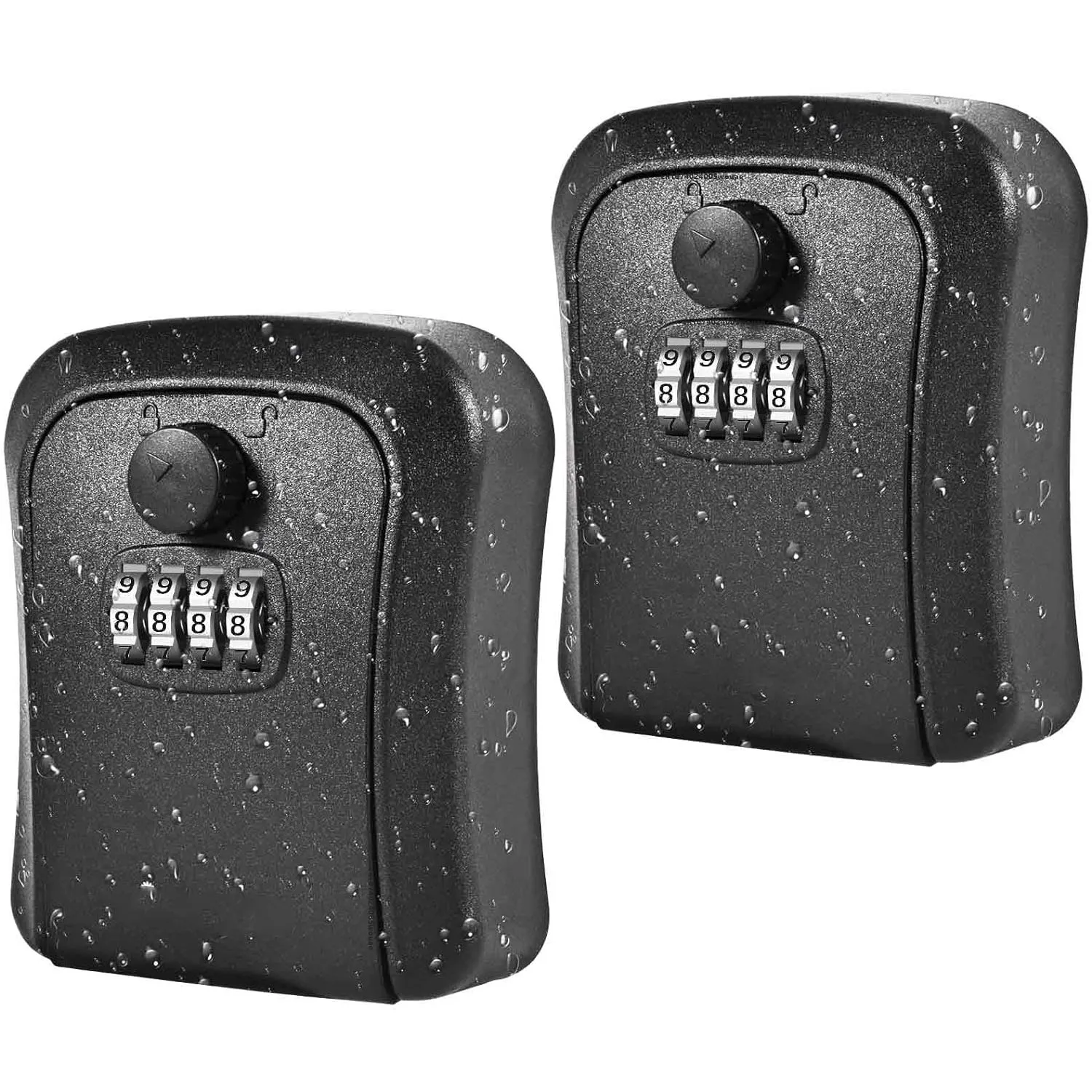 Key Lock Box Wall Mount Lockbox Outside Waterproof Key Hider for House Key Resettable Safe Security Password Box with Mounting ﻿