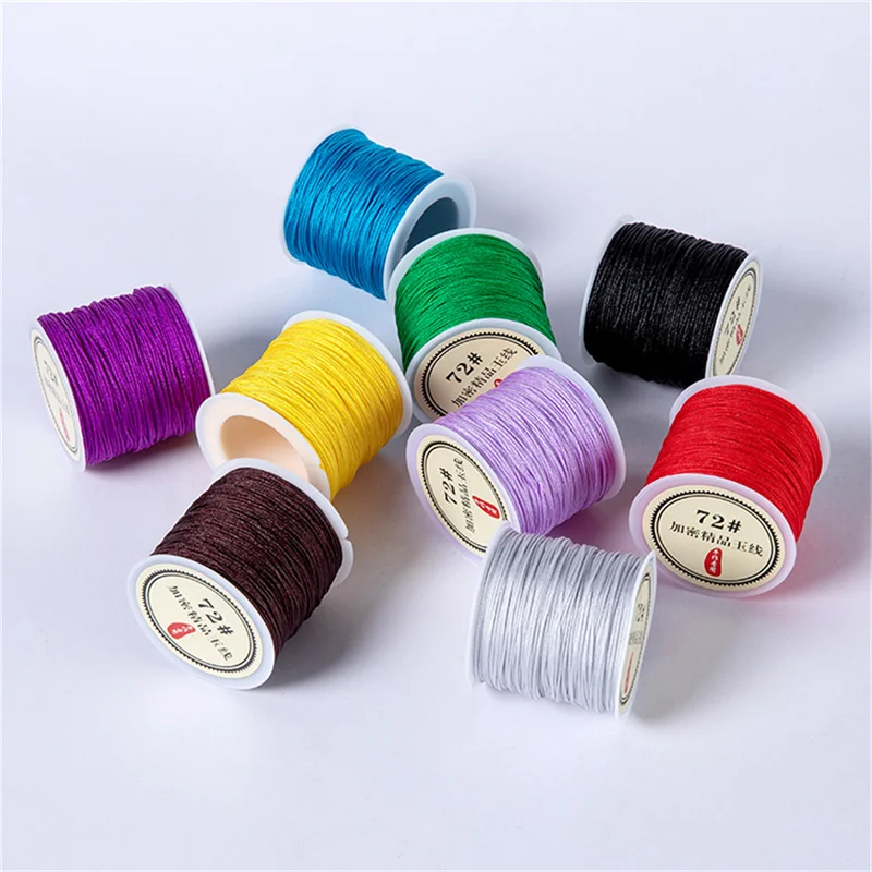 0.8mm Nylon Thread Cord Chinese Knot Macrame Cord Bracelet Necklace Braided String For DIY Tassel Beading Shamballa String Craft