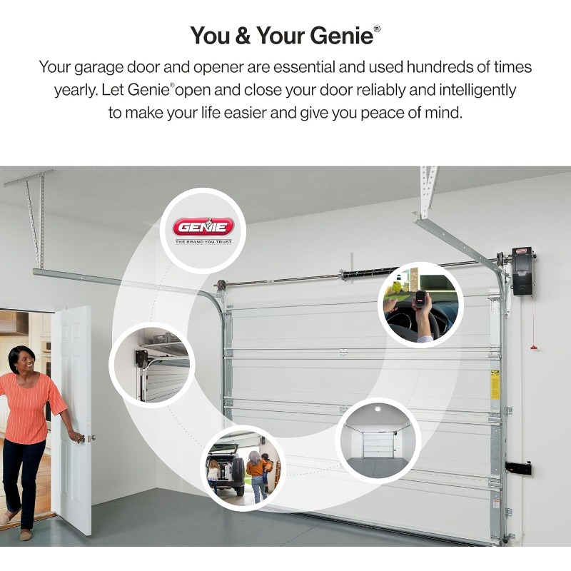 6072H-O Residential Wall Mounted Garage Door Opener, Black