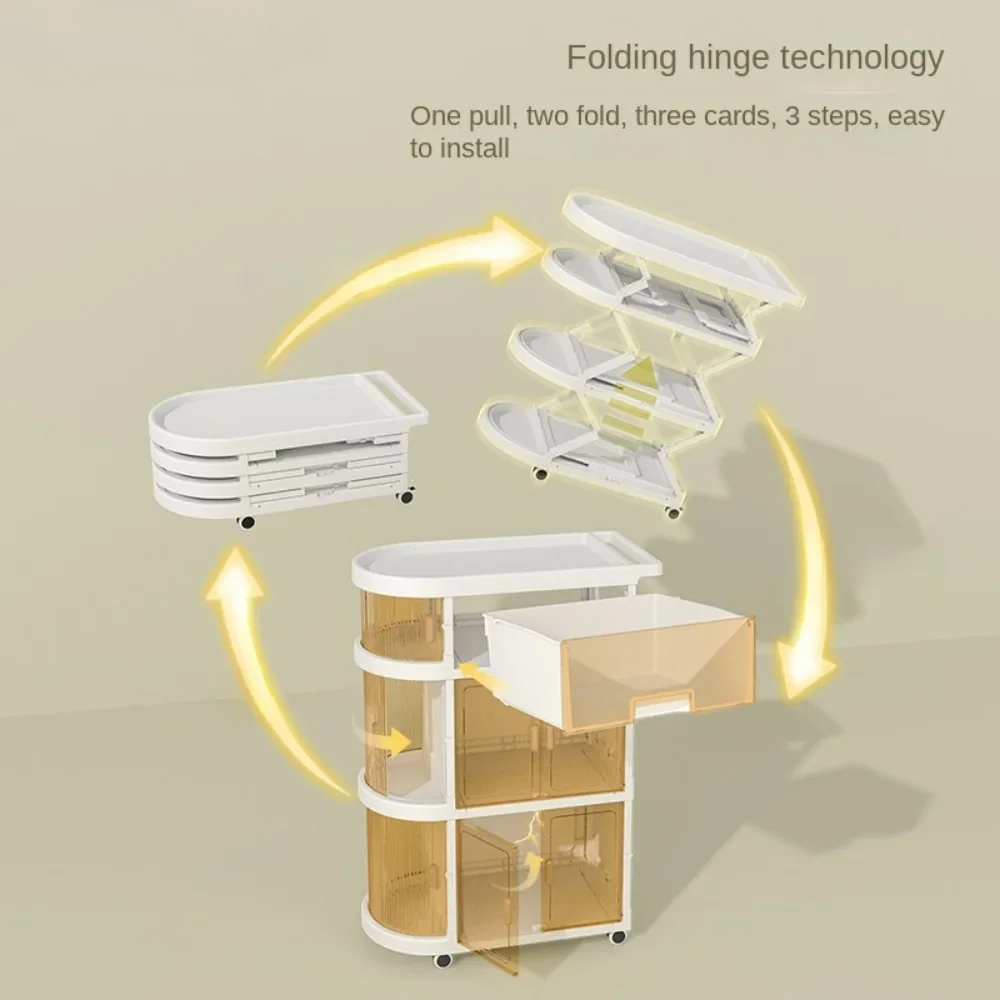 Portaoggetti per bambini carrello pieghevole Snack Toys Organizer per articoli vari carrello multistrato portaoggetti per passeggino Rack forniture per bambini