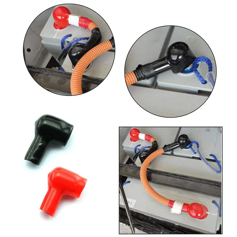 8 Chiếc Pin Ô Tô Cách Nhiệt Bao Đỏ Đen Nhà Ga Khởi Động Vòng Cao Su 20X12MM PVC Cáp Chốt Giờ Bảo Vệ bao Da Chốt Giờ Mũ Lưỡi Trai Tự Động