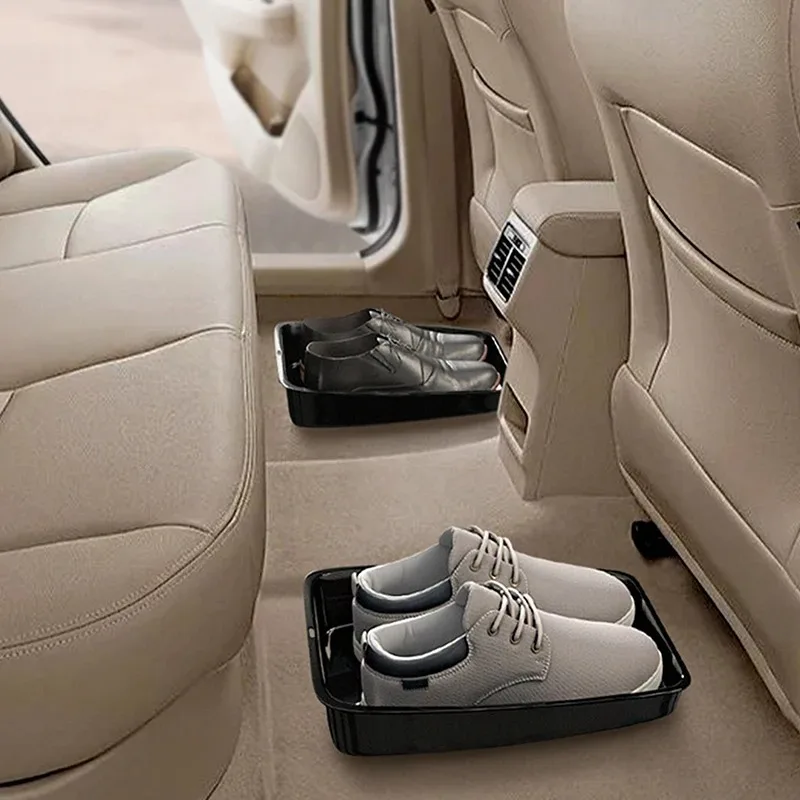 Bandeja de almacenamiento de zapatos de coche, accesorio Interior multifuncional duradero, organizador de vehículo, caja contenedor debajo del asiento