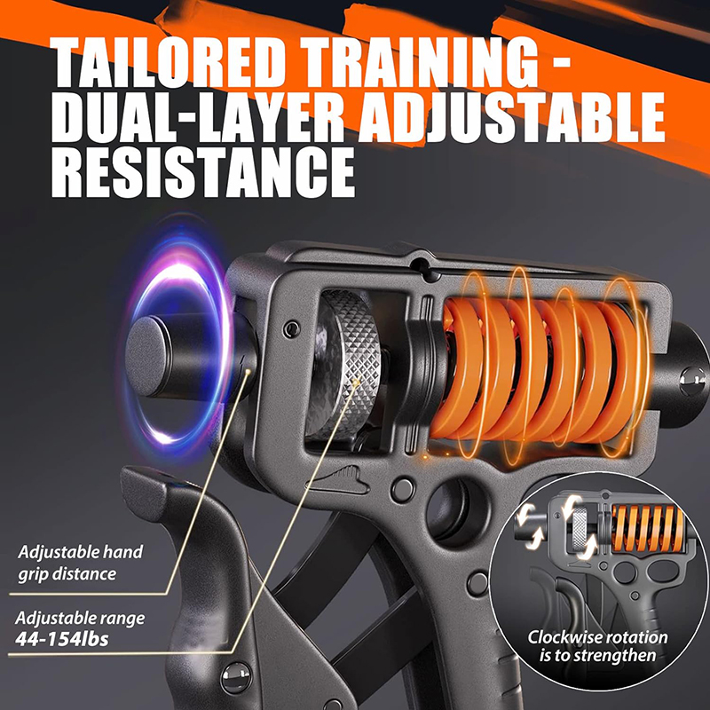 Exerciseur de poignée réglable, exercice de main robuste Portable unisexe, équipement d'entraînement de rééducation des doigts