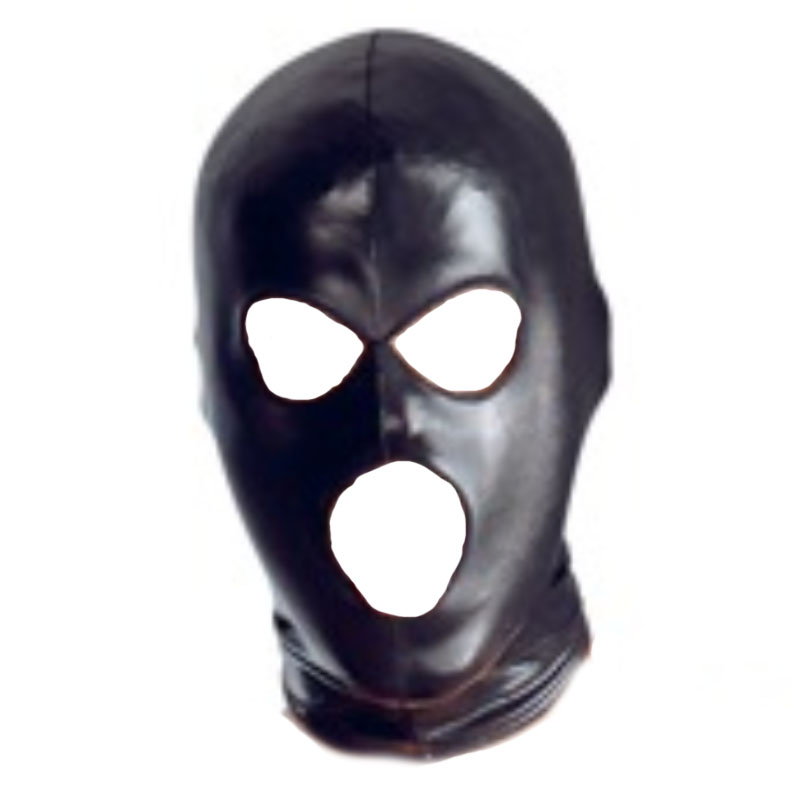 Cosplay traje de palco wetlook capuz cabeça máscara látex pirata chapelaria cabeça 3 buracos capa máscara facial para cs jogo halloween carnaval