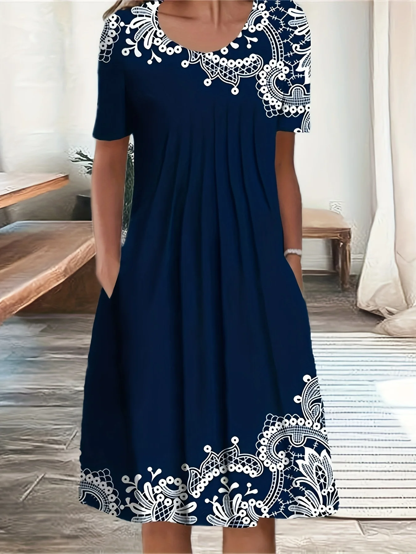 Plus Größe Mode Elegante Frauen Kleid Lose Beiläufige Kleid Frauen Kleid Neue Temperament