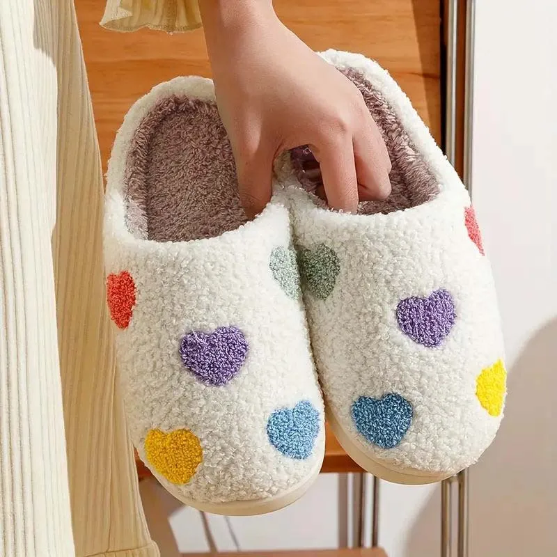 Damen-Hausschuhe mit weicher Sohle, Winter, warm, rutschfest, für Zuhause, bequeme Poop-Textur für Damen