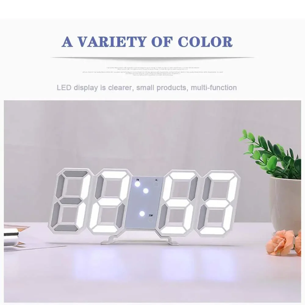 모던 3D LED 디지털 벽시계 스타일리시 다기능 홈 데코 유럽 인테리어에 완벽한 홈 장식용