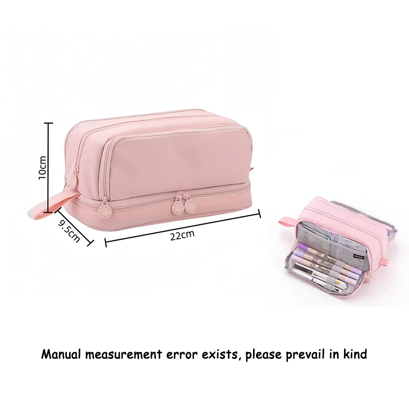 1 Astuccio per matite di grande capacità Astuccio per matite in tessuto Oxford durevole Borsa di stoccaggio portatile Ideale per l'uso scolastico e in ufficio