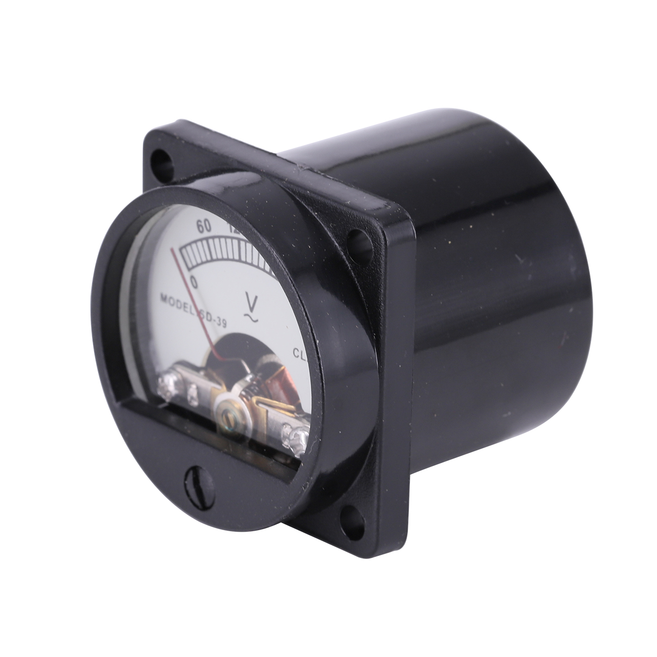 1PC 34 Voltmeter AC 300V Analog Current Meter Panel Pointer Type With LED Yellow Background Light For Audio Amplifier DIY