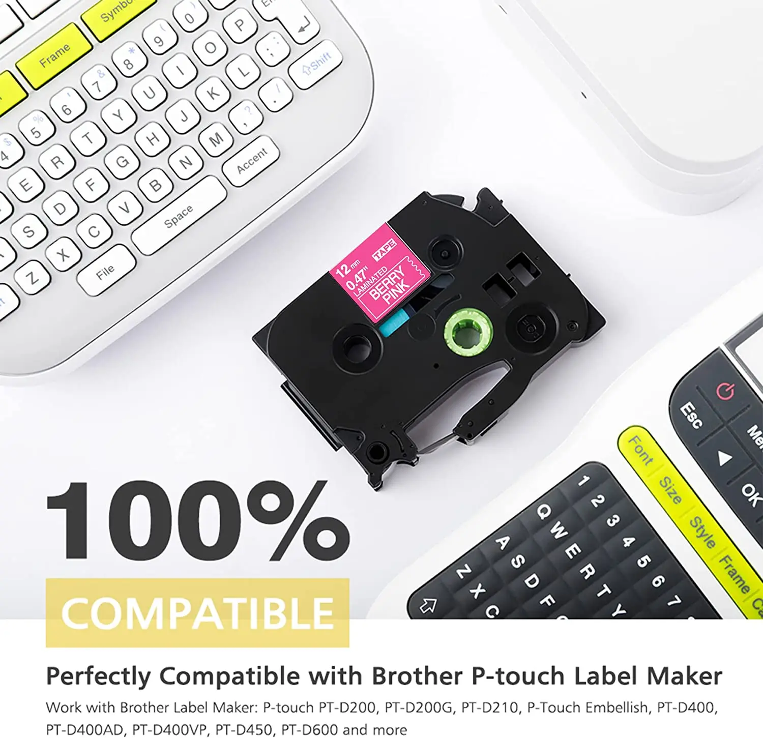12mm TZe Label TZ 231 TZ Laminated Tape 231 TZ 231 131 MQE31 MQF31 Pattern Compatible for Brother P-touch PT-H110 Label Maker