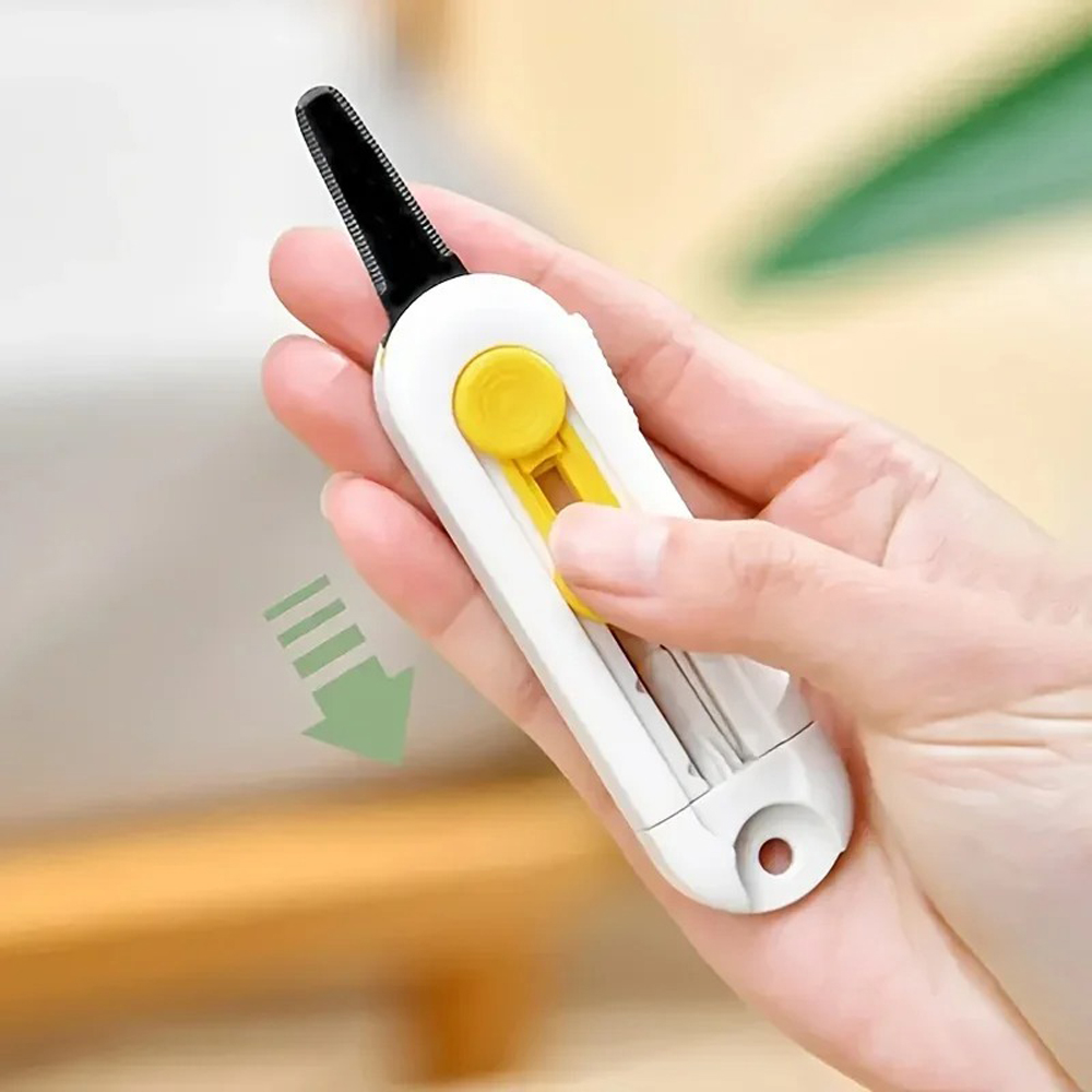Magnetic Mini Box Cutter Portable Box Cutter Letter Opener and paper cutter Retractable blade Durable ABS material mini box
