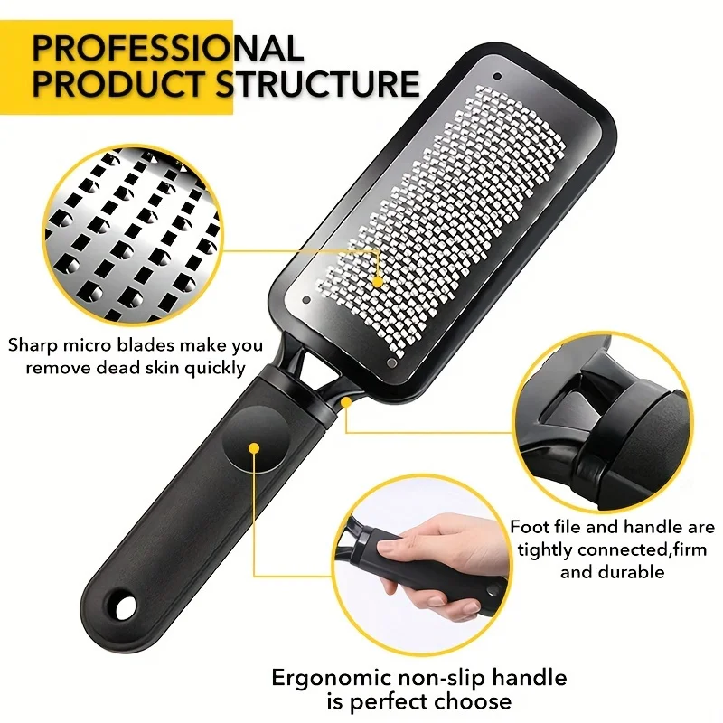 1pcs Double Side Voet Bestand Professionele Rasp Hak Rasp Harde Dode Huid Eelt Remover Pedicure Voetverzorging Gereedschap