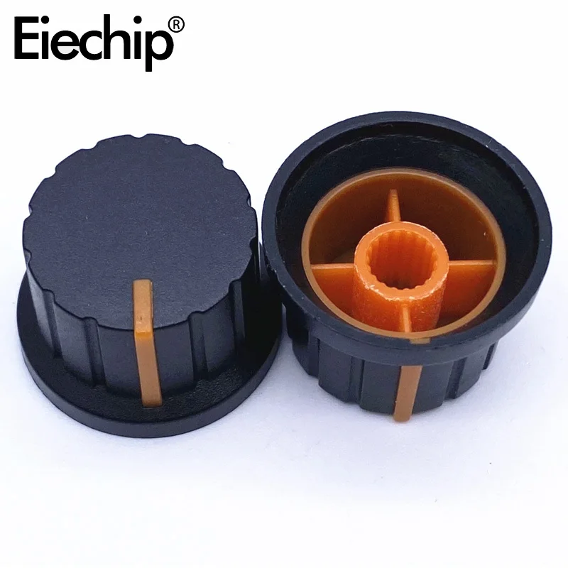 5pcs Two-color Knob Caps 24x15mm Potentiometer Knob Caps Plastic Knob Caps Plum Blossom Axis Knob Hats Straw Knob Hats