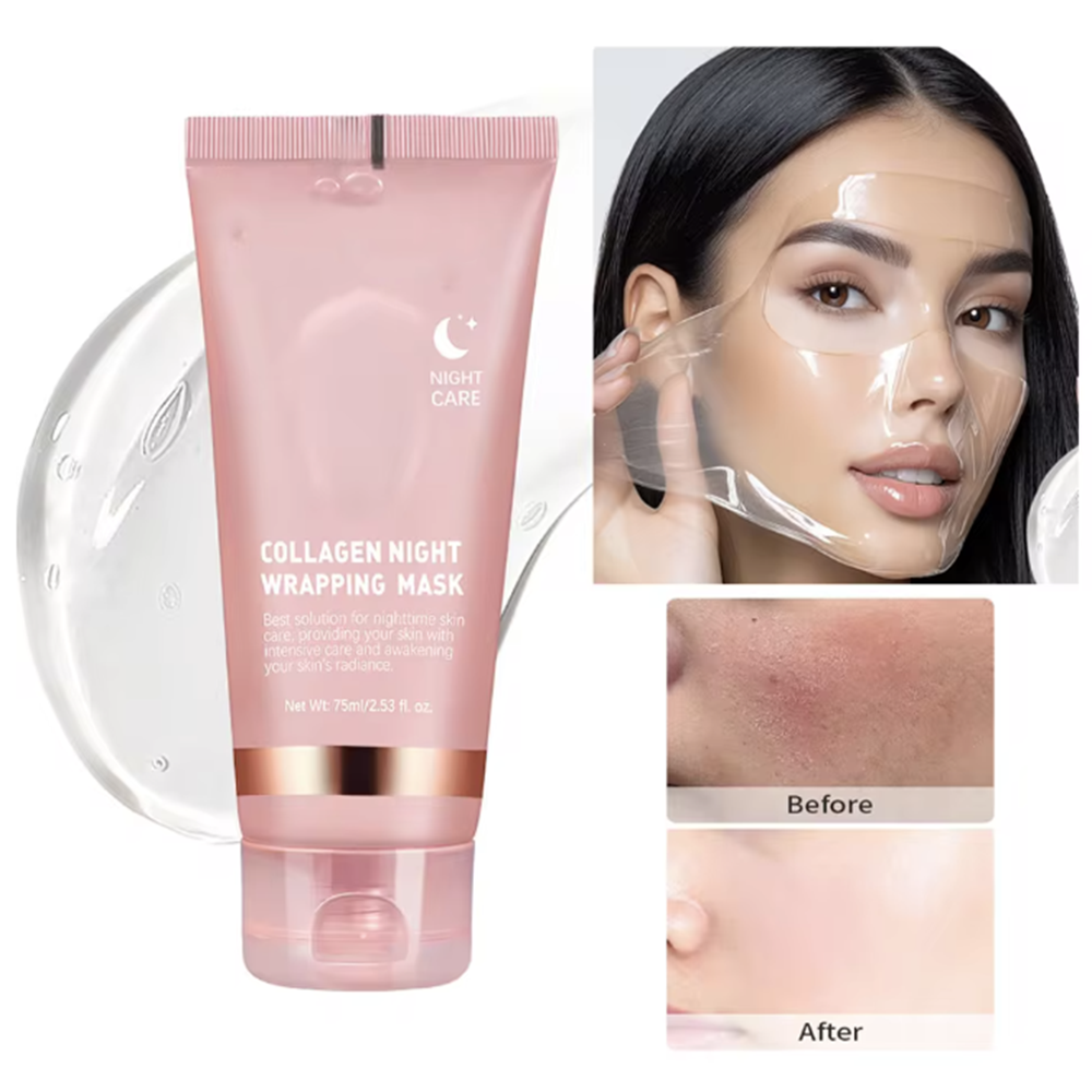 Korean Collagen Wrapping Peel Off Facial Mask Elasticity Hydration Reduces Sagging Dullness Hydrolyzed Collagen Skin Care