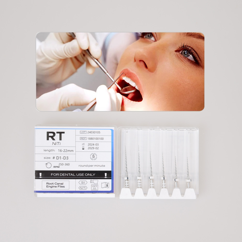 6 unids/caja motor de retratamiento Dental Canal radicular NiTi archivo Denspay D1-D3 NiTi Super D limas rotativas para herramientas de limpieza de conducto radicular