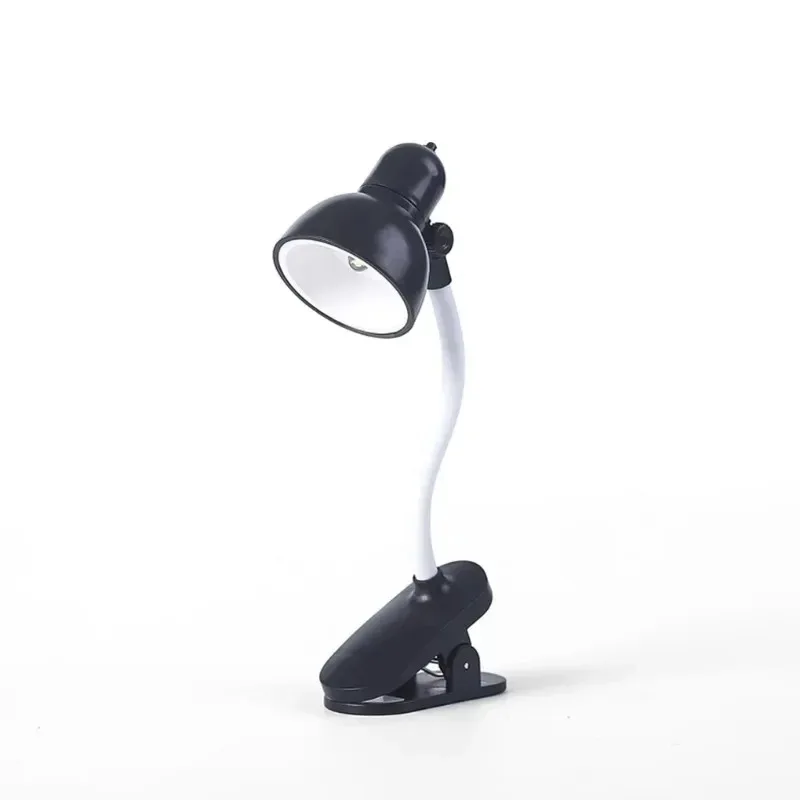 Reading Light Adjustable Clip Mini Desktop Table Lamp Battery Powered Camping Portable Clamp Night Light, Yellow