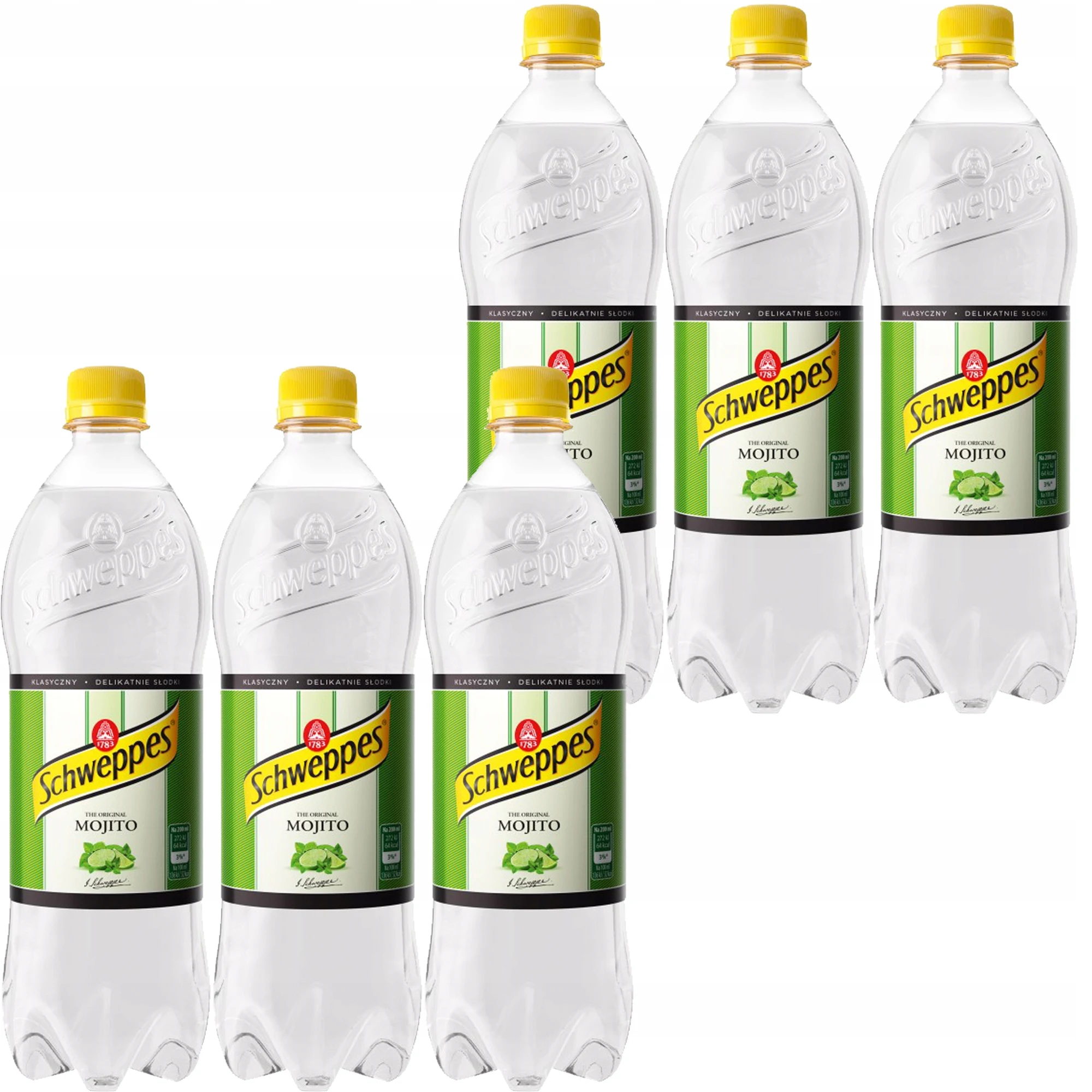 Schweppes Mojito Bezalkoholowy napój gazowany 0,85 l x 6 sztuk