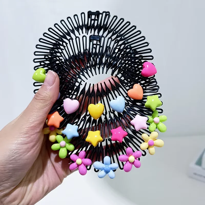 3 pçs crianças y2k estrela colorido pente de cabelo quebrado bandana grampos de cabelo coelho coração bonito cocar princesa meninas acessórios para o cabelo