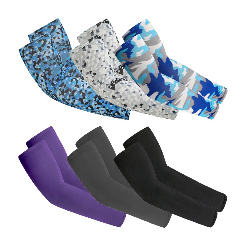 Mangas largas de seda de hielo para hombres y mujeres, cubierta de brazo antiquemaduras solares, Mangas de mano frescas, manga de ciclismo Anti-UV sin dedos, verano, nuevo
