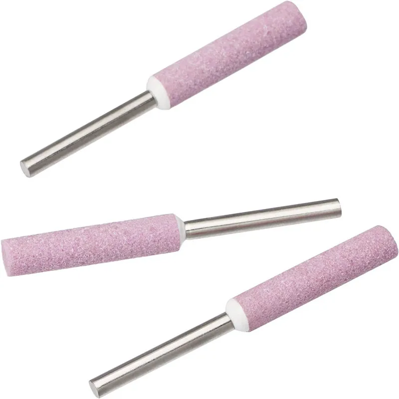 8PCS Burr Grinding Ceramic Chainsaw Sharpener Stone File 4mm 4.8mm 5.5mm Chain Saw Sharpening Carving Grinding Tools