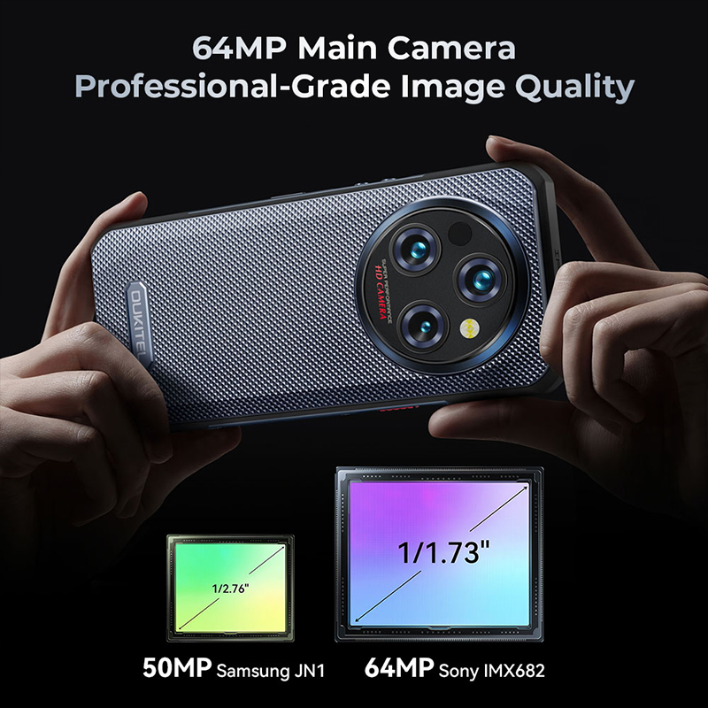 Oukitel WP35 5G Smartphone resistente pantalla 2,4 K MTK Dimensity 6100 + 11000mAh 8GB + 256GB 64MP cámara trasera teléfono móvil Android 14