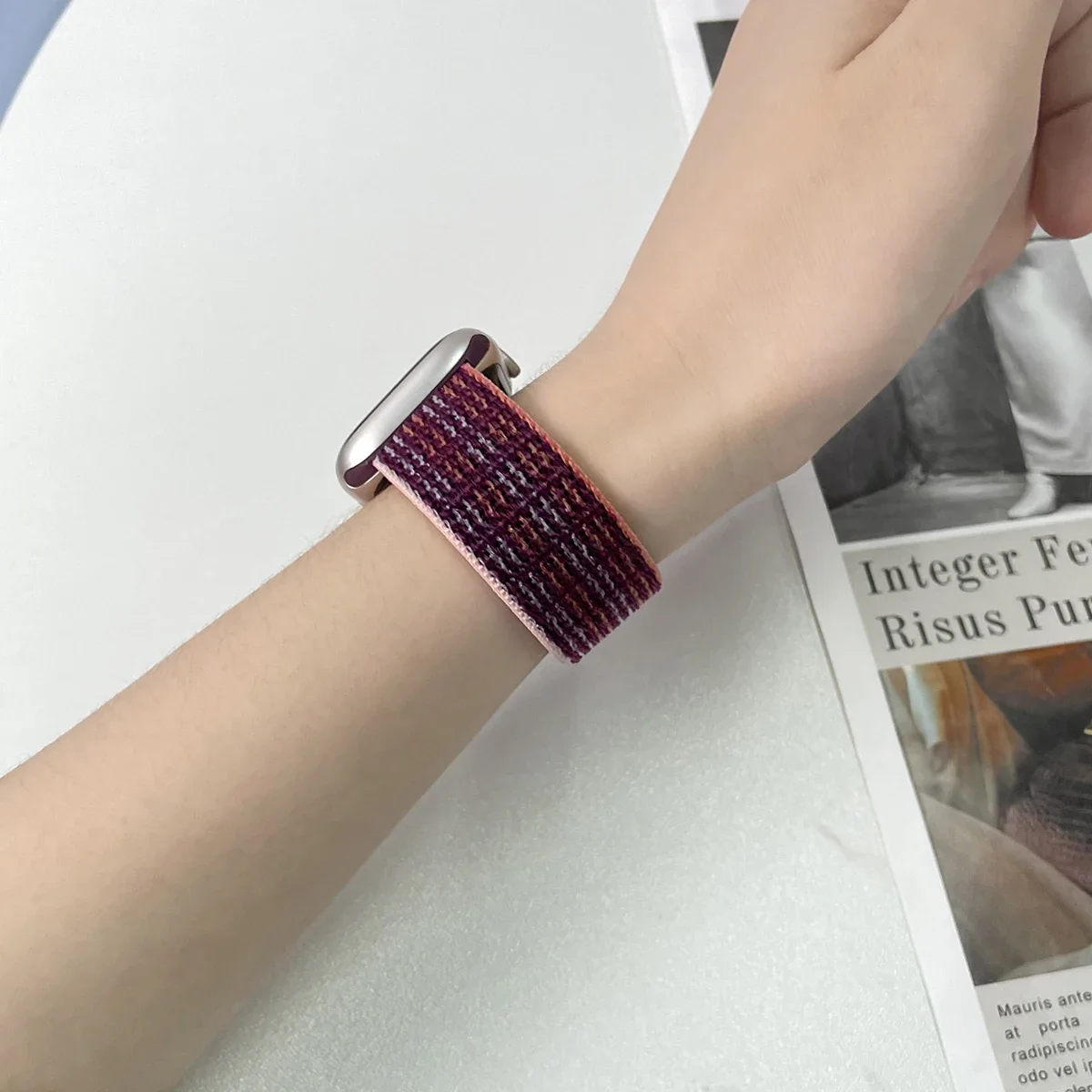 애플 워치용 나일론 루프 밴드 스트랩, 울트라 2, 49mm, 44mm, 40mm, 45mm, 41mm, 42mm, 아이워치 시리즈 애플 워치 밴드 9, 8, se, 7, 6, 5, 3