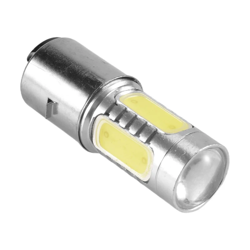 Neue 12 V BA20D H6 4 COB LED Weiß Birne Licht Für Motorrad Fahrrad Moped ATV Scheinwerfer