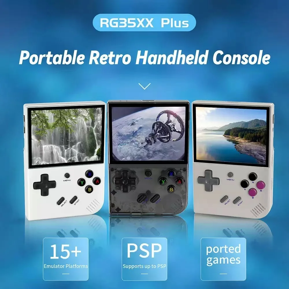 RG35XXSP Handheld Game Console Retro Style 3.5-inch IPS Display 3300mAh Battery HDMI Output Bluetooth 4.2 5K Preinstalled Games
