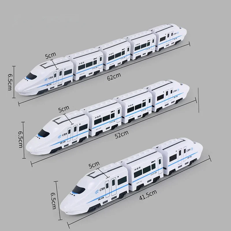 キッズ DIY シミュレーション高速鉄道列車おもちゃの車電気音ライト鉄道模型知育玩具少年少女のためのギフト