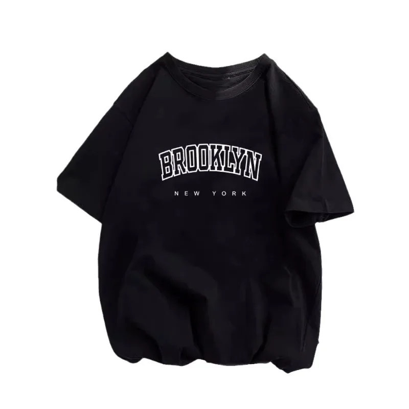 Mulheres brooklyn carta impressão t camisa menina gráfico harajuku 2023 streetwear roupas causal feminino y2k topos t