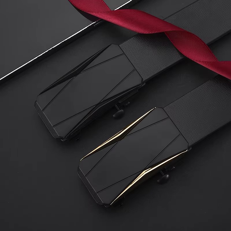 Mode zakelijke herenriem Echte luxe merkriem Automatische gespriem PU-leer Zachte riem met cargobroek Jeansriem