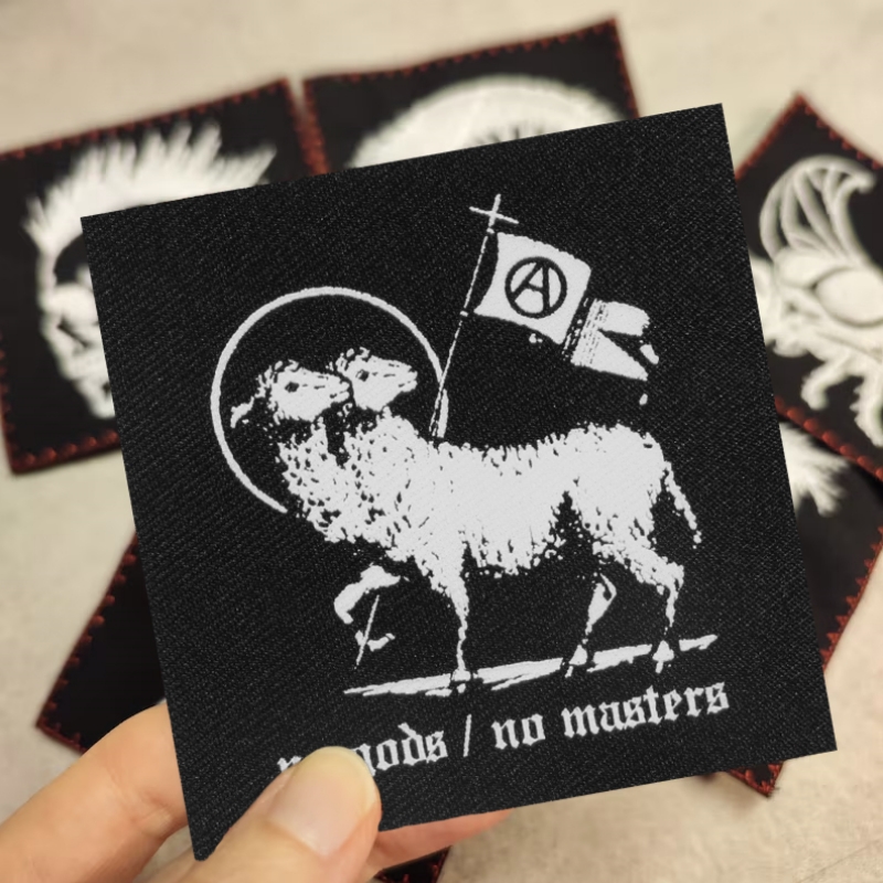 1PC No Gods No Masters Print Patch Taktische Moral Punk Abzeichen DIY Geschenk Nähen Auf Patches Für Kleidung Kappe Tasche jacke Trucker Hut
