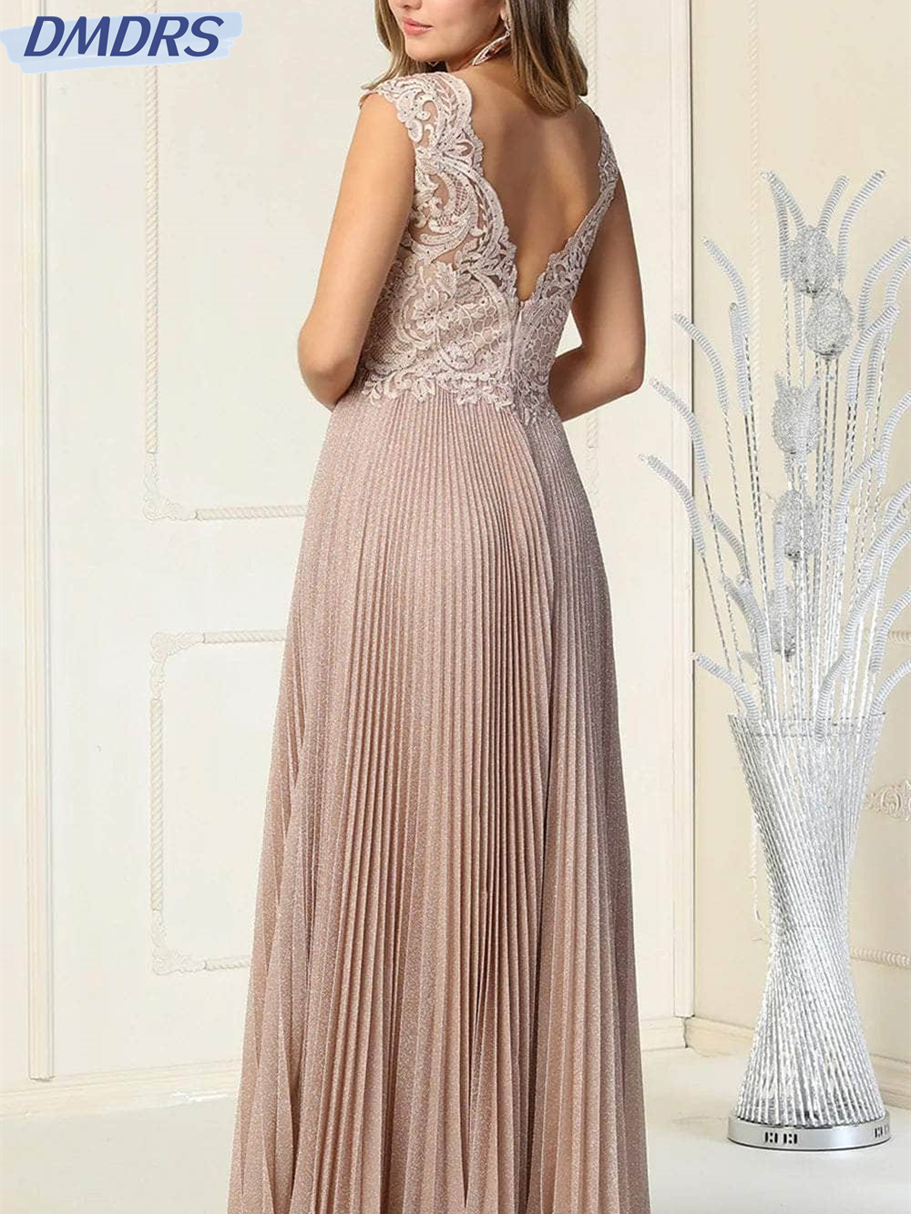 Vestido de baile clássico em chiffon a linha, vestidos de noite simples, manga curta graciosa, até o chão, 2024