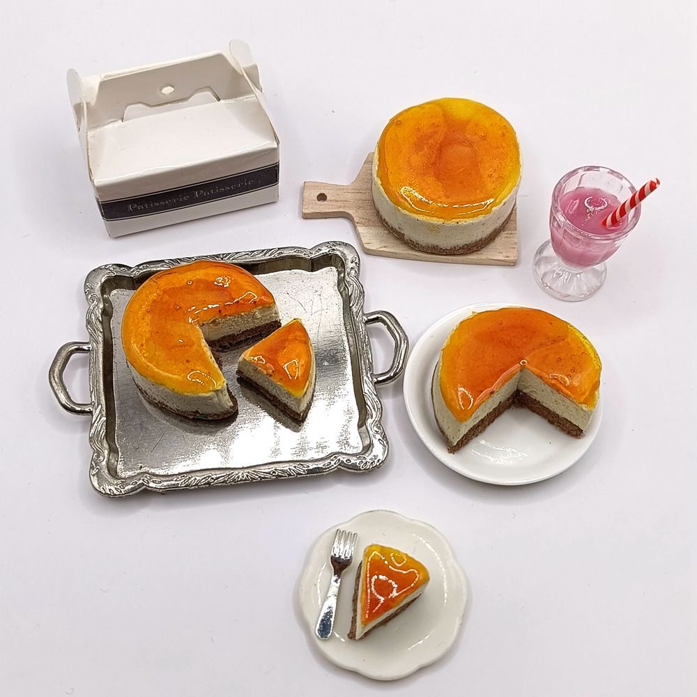 새로운 1PCS 1/6 스케일 인형 집 미니어처 치즈 케이크 Blyth OB11 BJD 인형 장난감 액세서리에 대한 음식 미니 케이크 척