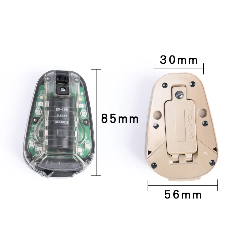 WADSN Waterproof Ladybird Lamp Tactical Survival Safety Flash Light Fast Helmet Strobe Light for Camping Hunting Survival Tool