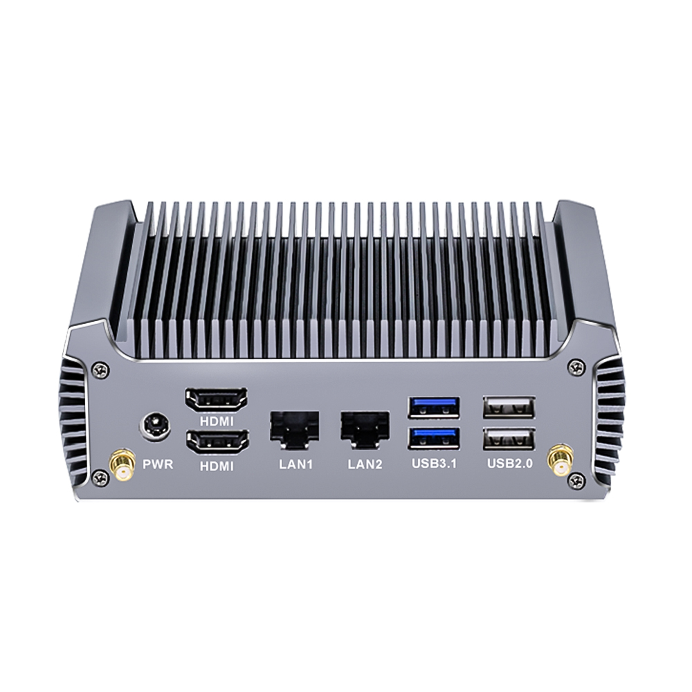 Bezwentylatorowy komputer AMD Mini PC FU02 Ryzen 7 7730U 5800U Mini komputer do gier Windows 11 Dual LAN Firewall PC 2 * HDMI2.0 NVMe DDR4 WiFi6