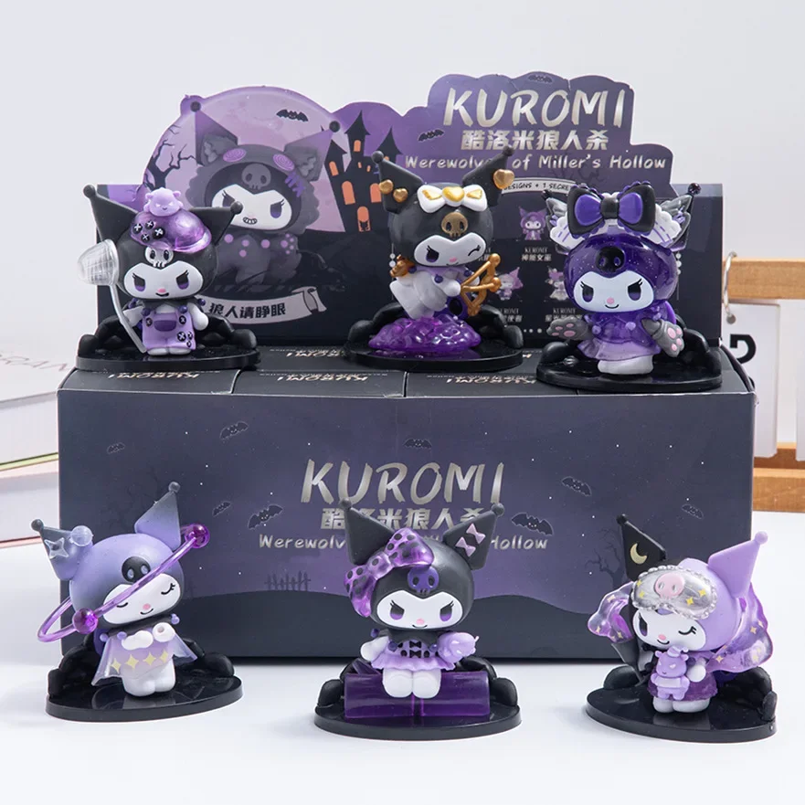 Kuromi Blind Box Werewolf Kill Series Figurki Akcji Lalki Anime Figurki Niespodzianka Torba Śliczny Model Kolekcja Fanów Zabawka
