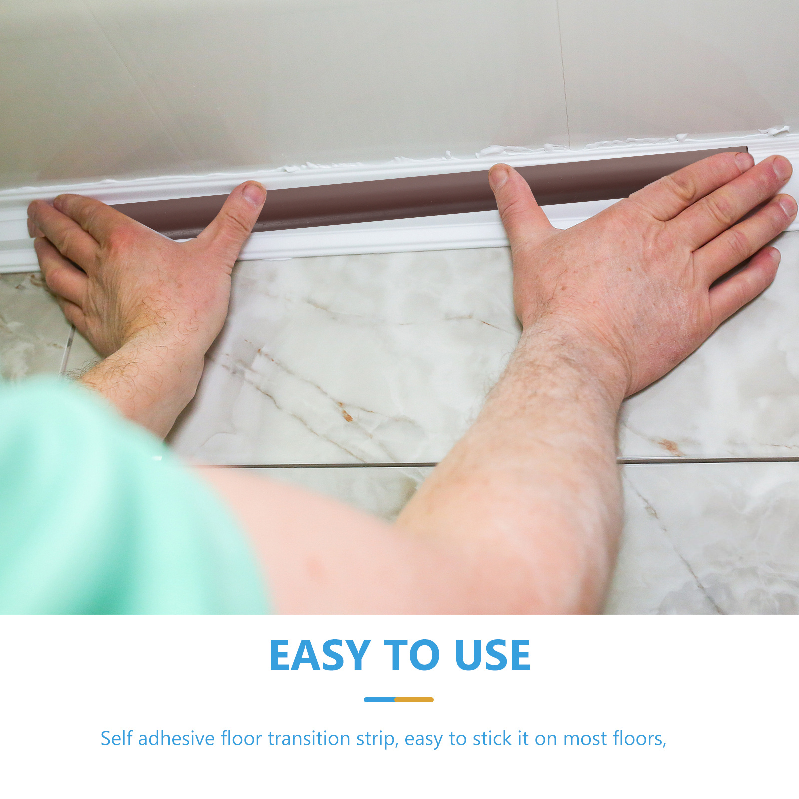 Self Adhesive Floor Transition Strip Flexible PVC Material Different Flooring Types Doorway Thresholds