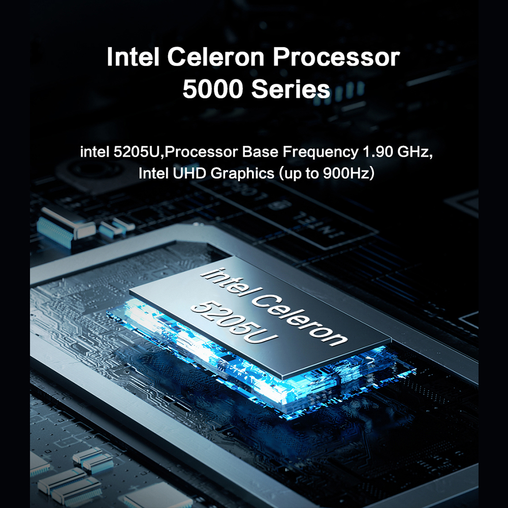 MLLSE M2 Plus Mini PC Intel Celeron 5205U Processor 8GB RAM 256GB ROM WiFi 5 BT4.2 Windows 11 Pro Desktop Computer