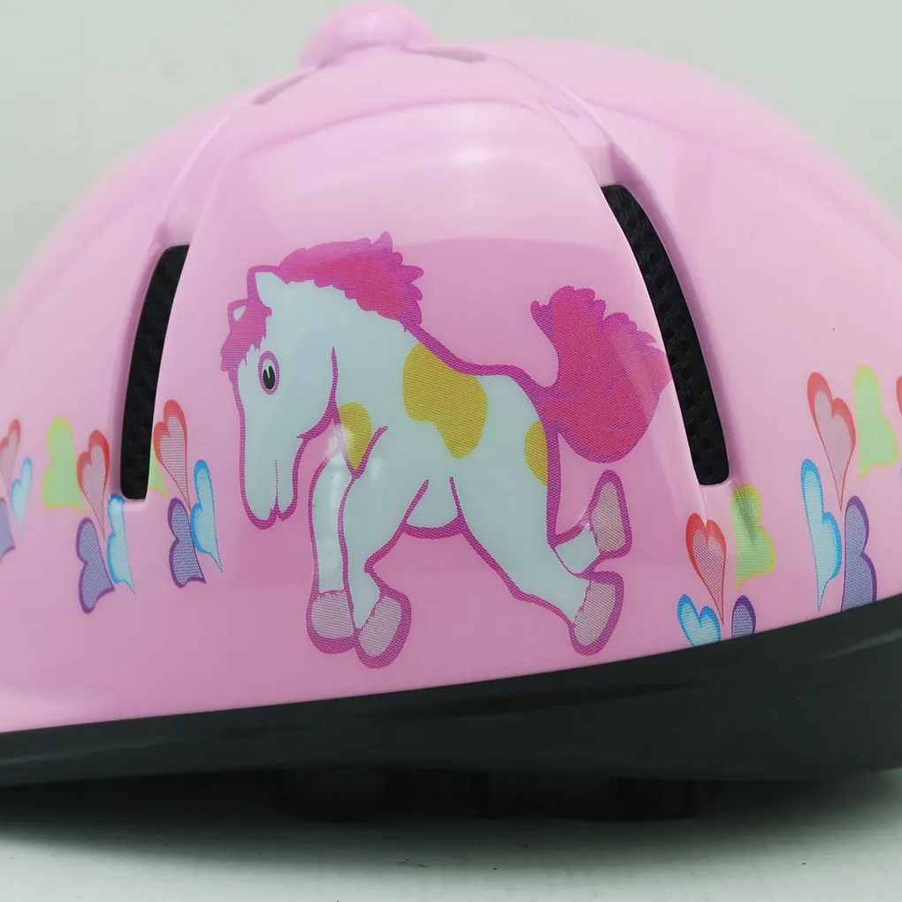 Riding Helmet Children Equestrian Safety Multicolored Shockproof Professional Hard Shell Sporting Knight Helmets Pink