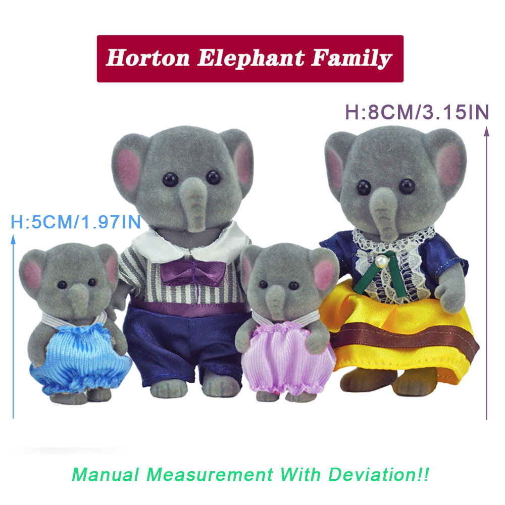 Pudełko do pakowania leśna rodzina renifer króliczek Panda imitacja zwierzęcia domek dla lalek zestaw do zabawy dom zabaw akcesoria do zabawek świąteczny prezent dla dzieci