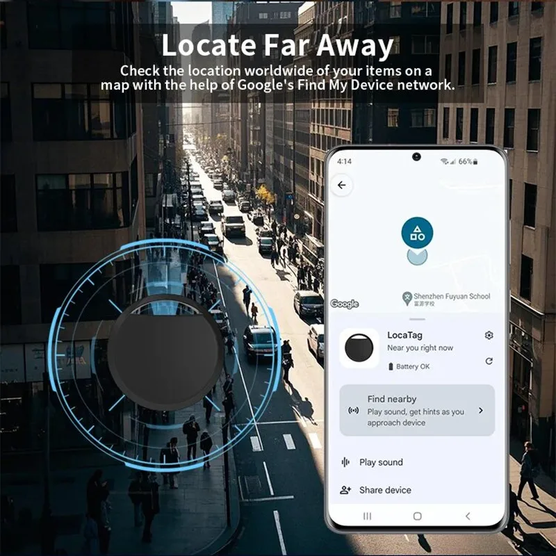 Воздушные метки Android Bluetooth Tracker Tag Работа с приложением Google Find Hub Smart Search Locator Tracking Device Поиск предметов для ключей